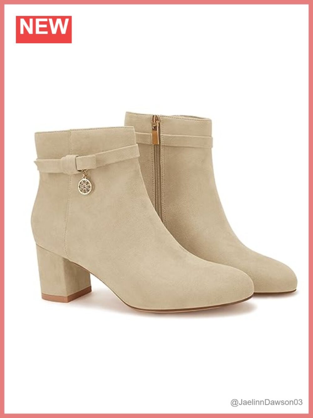 Suede Ankle Boots Chunky Block Low Heel Tie Knot Booties Side Zipper